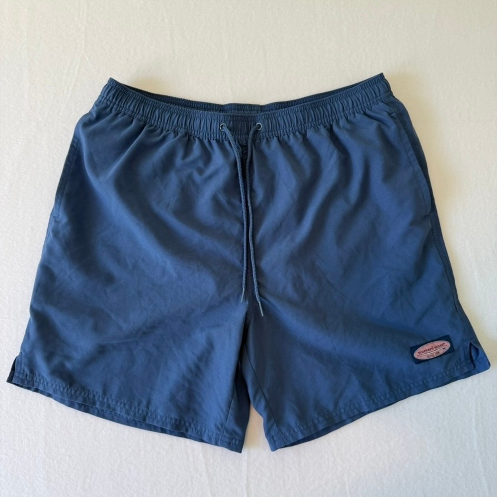 Vineyard Vines Mens Navy Blue Mesh Lined Swim Trunks Board Shorts Size Large